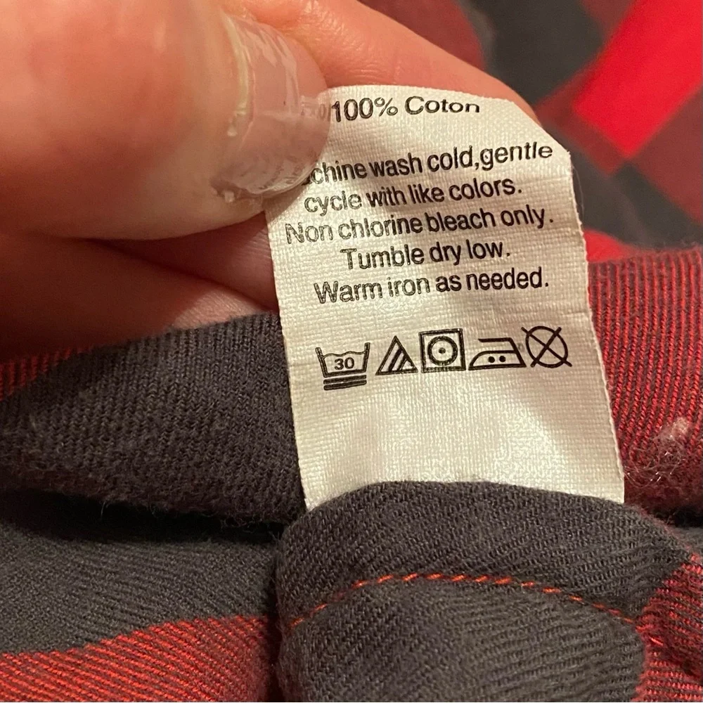 J. Crew | red and black plaid button down - Picture 4 of 4